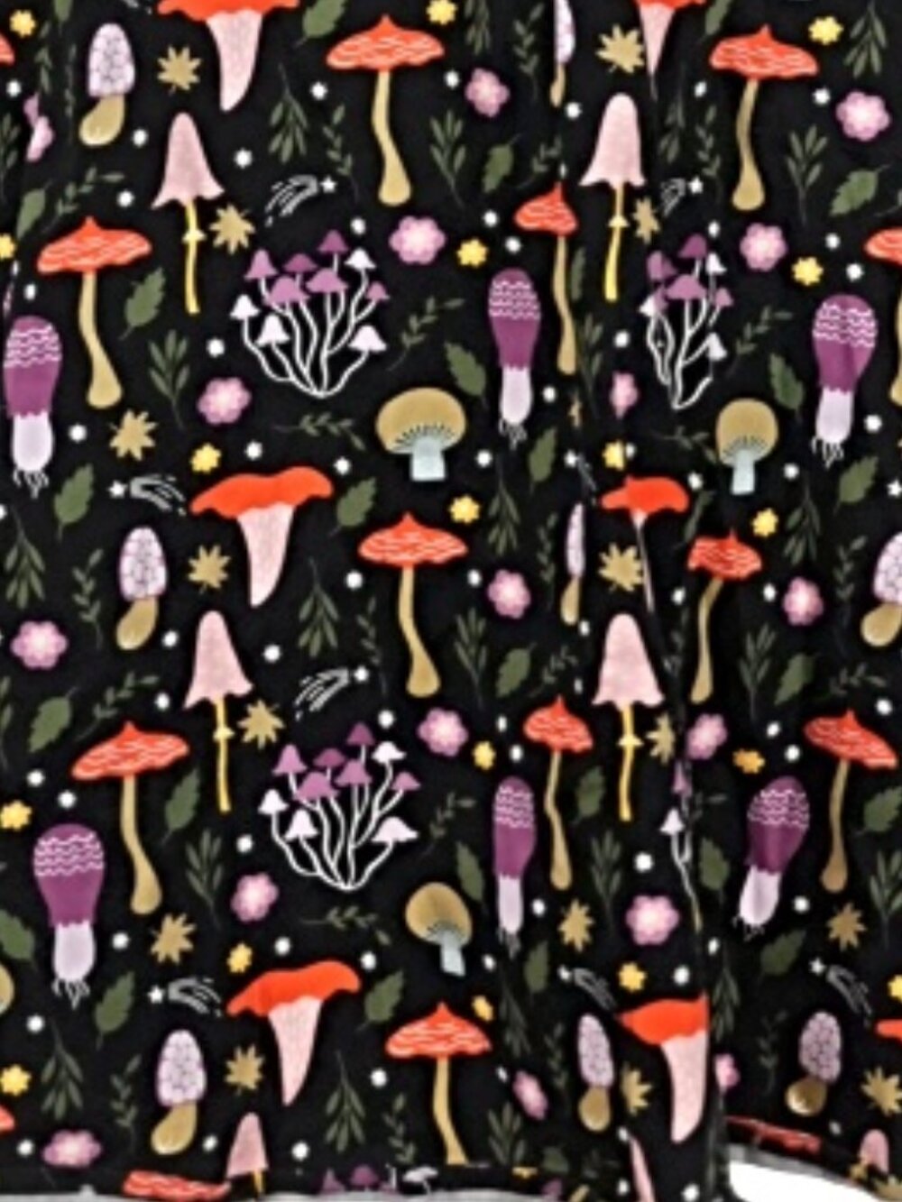 Eva Rose Mushroom Full Skirt Black 2X Plus Made in USA Modern Millie Cottagecore - Picture 2 of 3